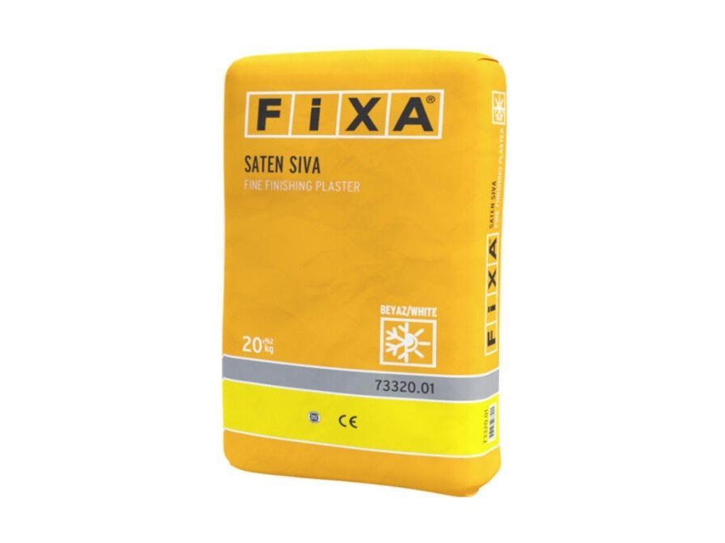 FİXA SATIN PLASTER (WHITE) | White Cement-Based Final Coat Plaster Before Painting – Smooth and Aesthetic Surfaces