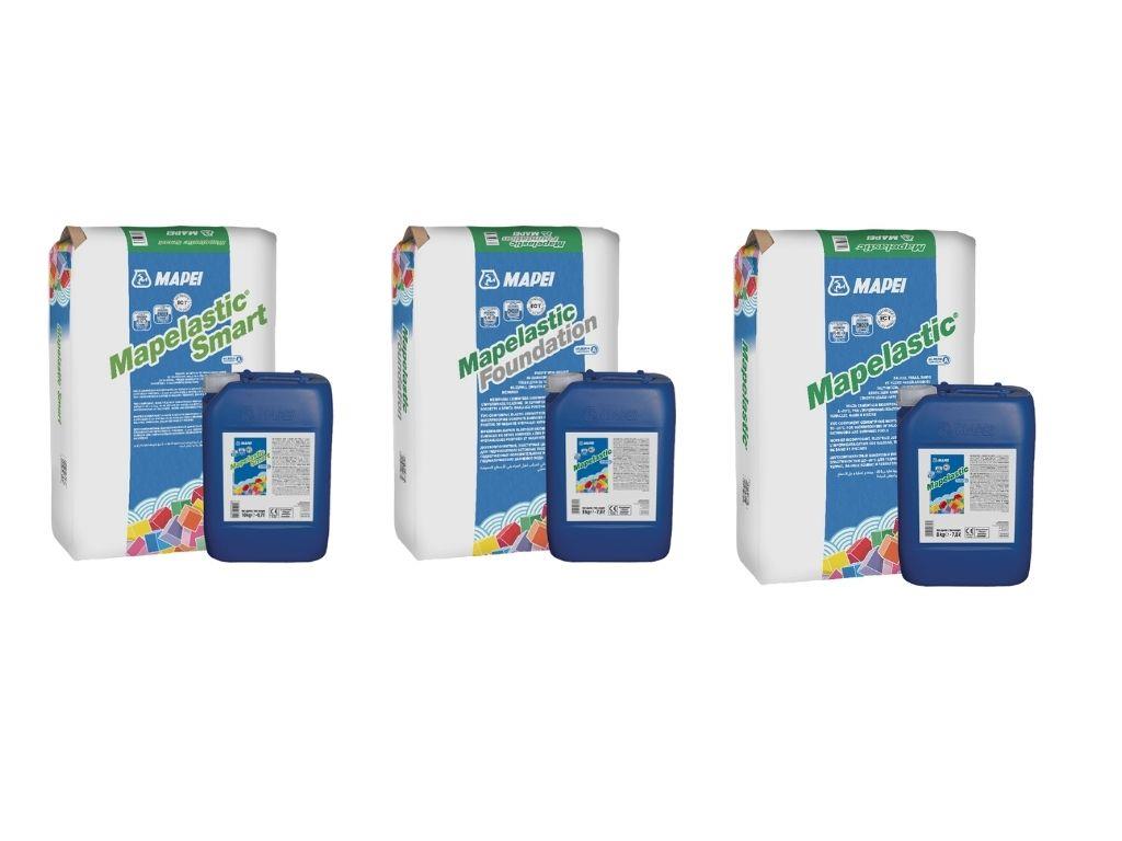 Mapei Mapelastic Serisi | Çimento Esaslı Esnek Su Yalıtım Harçları Mapelastic, Mapelastic Smart, Mapelastic Turbo, Mapelastic AquaDefense