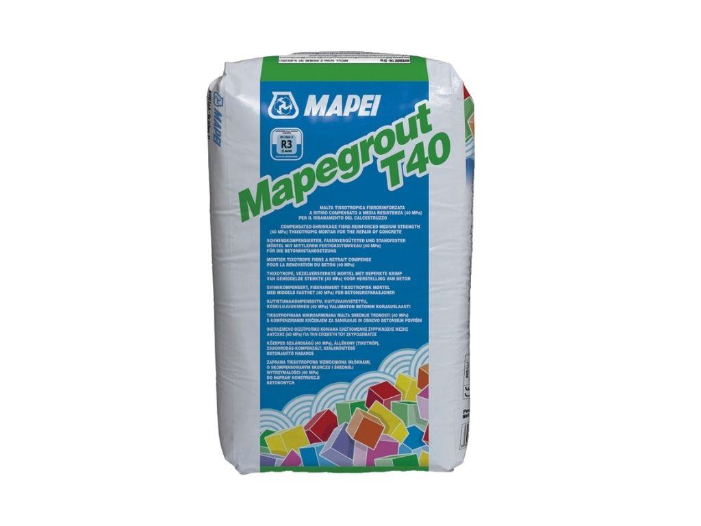 MAPEGROUT T40 | Elyaf Takviyeli Orta Dayanımlı Beton Tamir Harcı