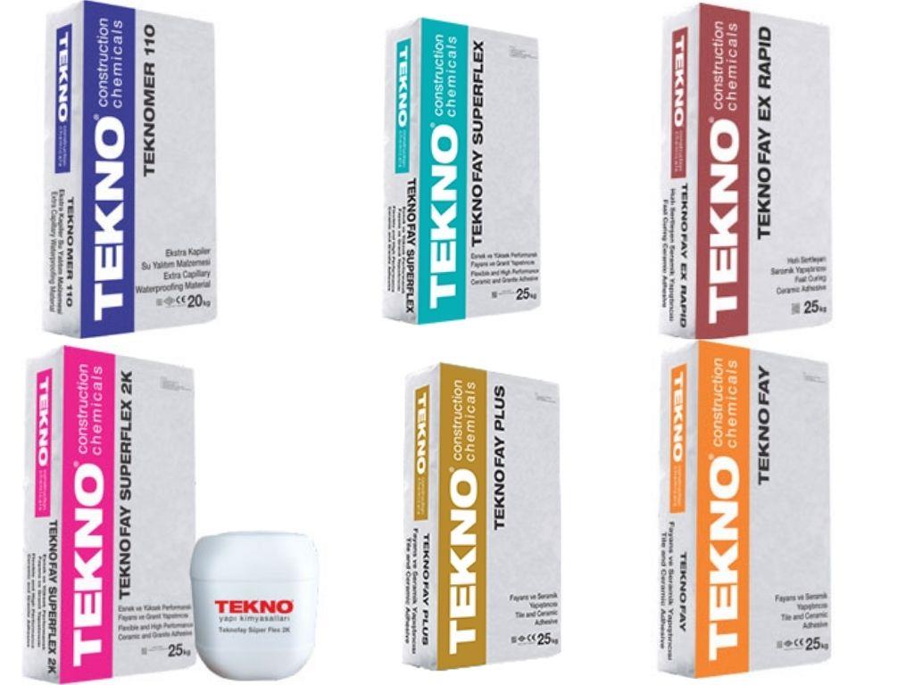 Tekno Seramik Yapıştırıcı Ve Derz Dolguları | Teknofay,Teknofay Flex,Teknofug Color,Teknofay Ultra,Teknofug Flex