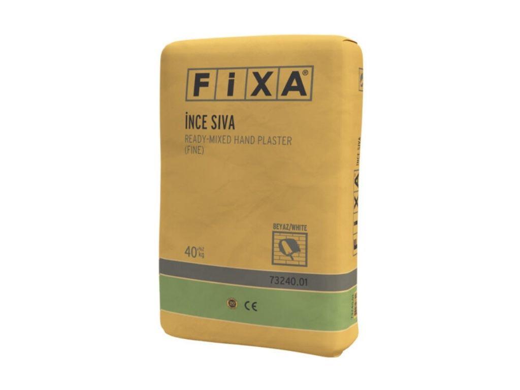 FİXA İNCE SIVA (BEYAZ) | Beyaz Çimento Esaslı Hazır İnce Sıva – Pürüzsüz ve Estetik Yüzeyler