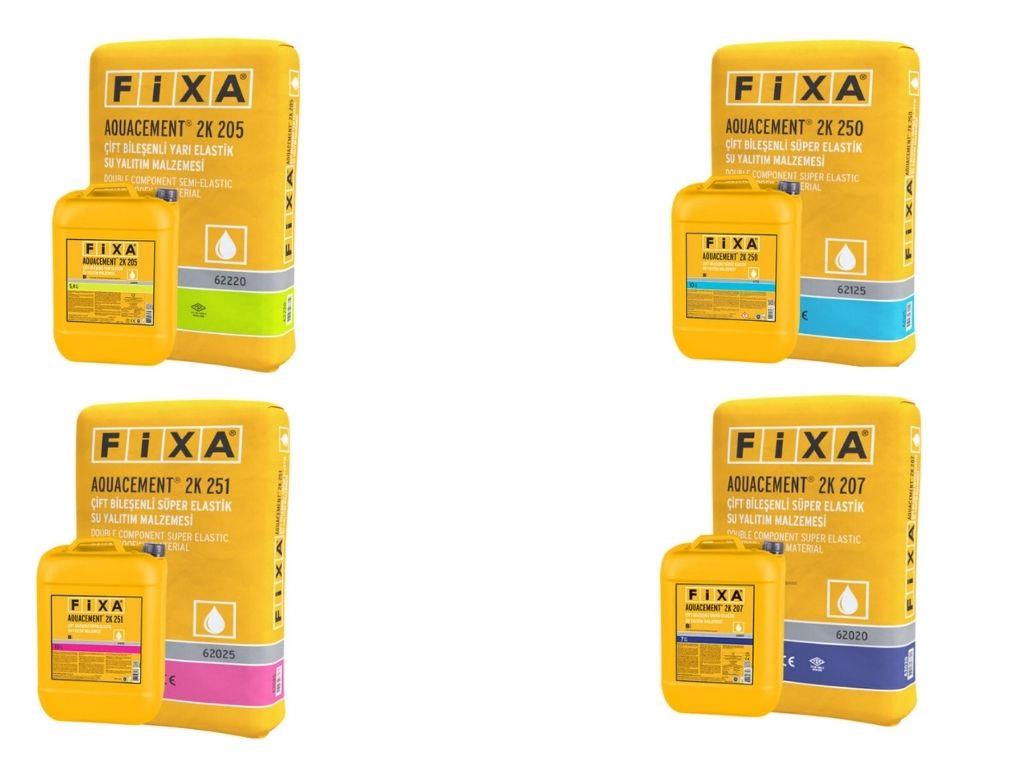 Fixa Aquacement Serisi | Çimento + Akrilik Esaslı Su Yalıtım Ürünleri
