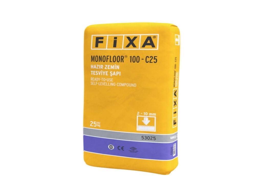 FİXA MONOFLOOR 100 C25 – Hazır Kendiliğinden Yayılan Zemin Tesviye Şapı