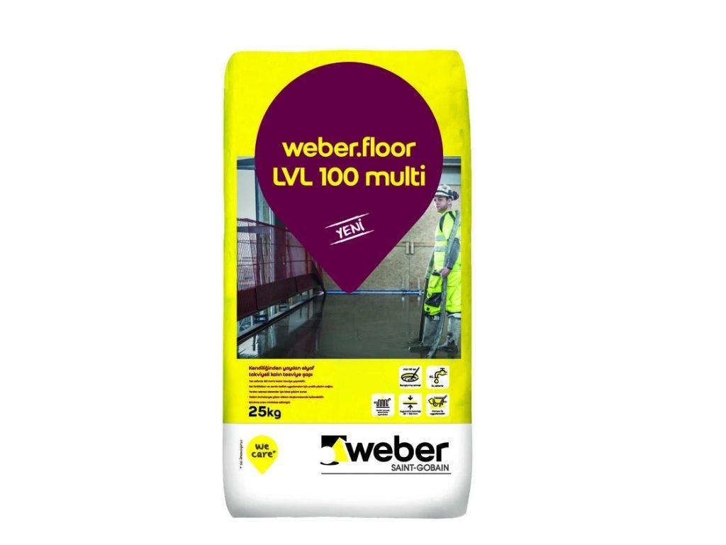 Weberfloor LVL 100 multi – Elyaf Takviyeli Kendiliğinden Yayılan Kalın Şap