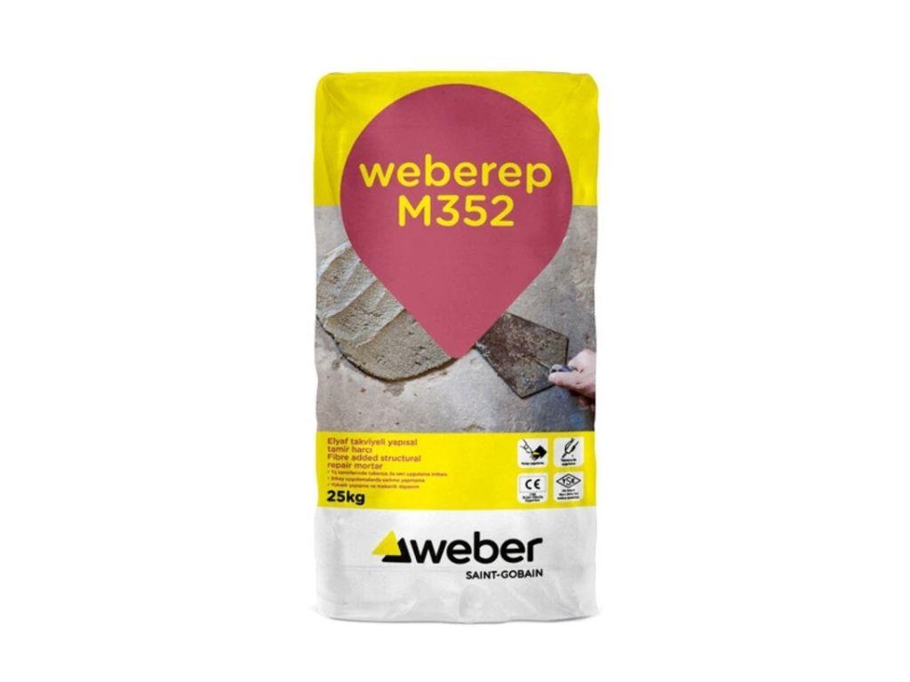 Weberep M352 | Elyaf Takviyeli Yapısal Tamir Harcı | Yüksek Mukavemetli İnce & Kalın Tamir Harcı
