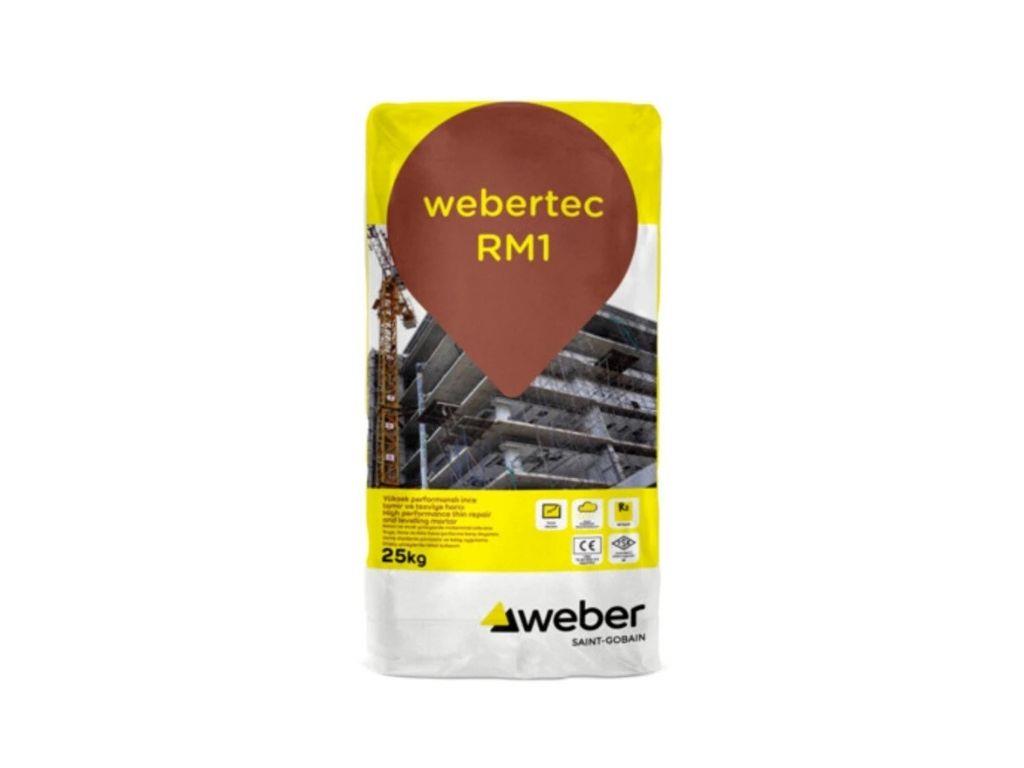 WEBERTEC RM1 | Çimento Esaslı Polimer Modifiyeli İnce Tamir ve Tesviye Harcı