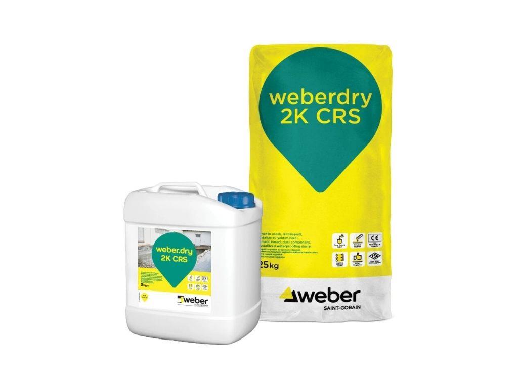 Weberdry 2K CRS | Çift Komponentli Kristalize Su Yalıtım Harcı