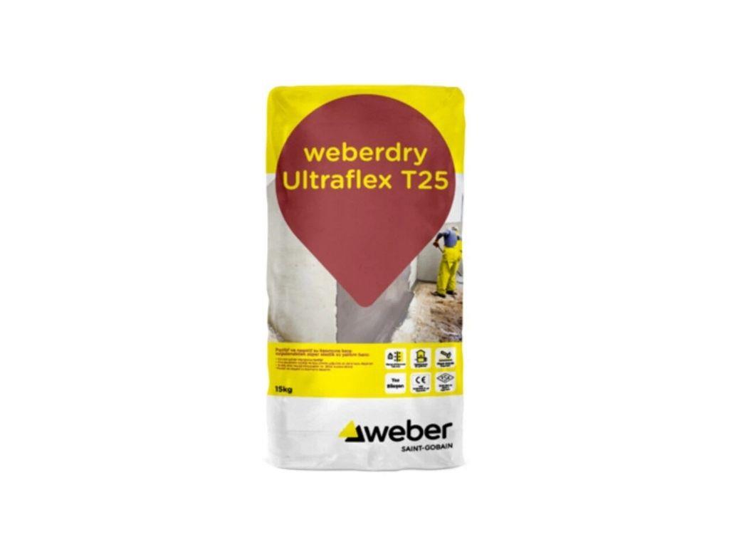 Weberdry Ultraflex T25 | Süper Elastik Çift Komponentli Su Yalıtım Harcı