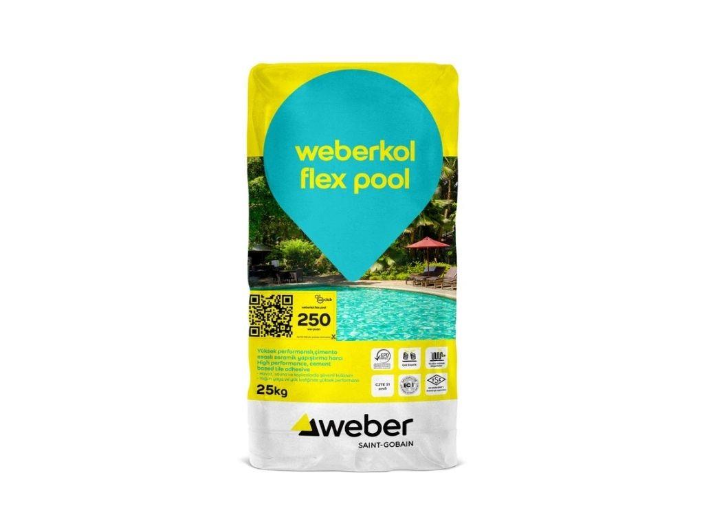 Weberkol Flex Pool | Yüzme Havuzlarına Özel Süper Elastik Yapıştırma Harcı