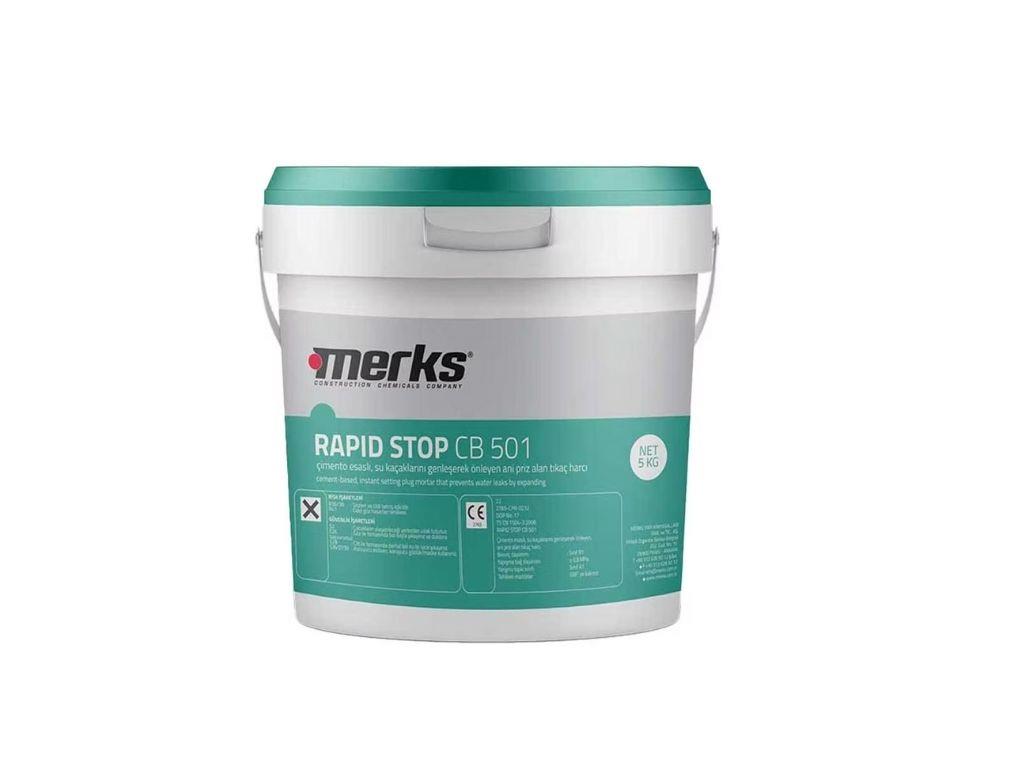 Merks Rapid Stop | Aktif Su Kaçakları İçin Çimento Esaslı Su Yalıtım Malzemesi
