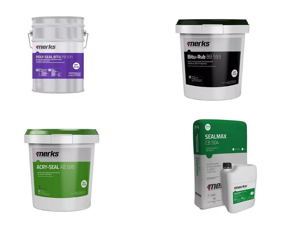 Merks Su Yalıtım Ürünleri | Acry-Seal, Polyseal, Bitu-Rub Ile Güvenli Koruma